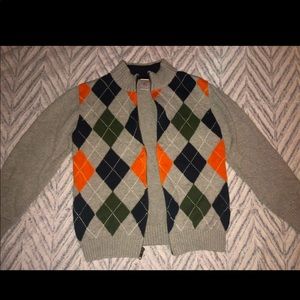 Boys GYMBOREE argyle zip sweater 7/8